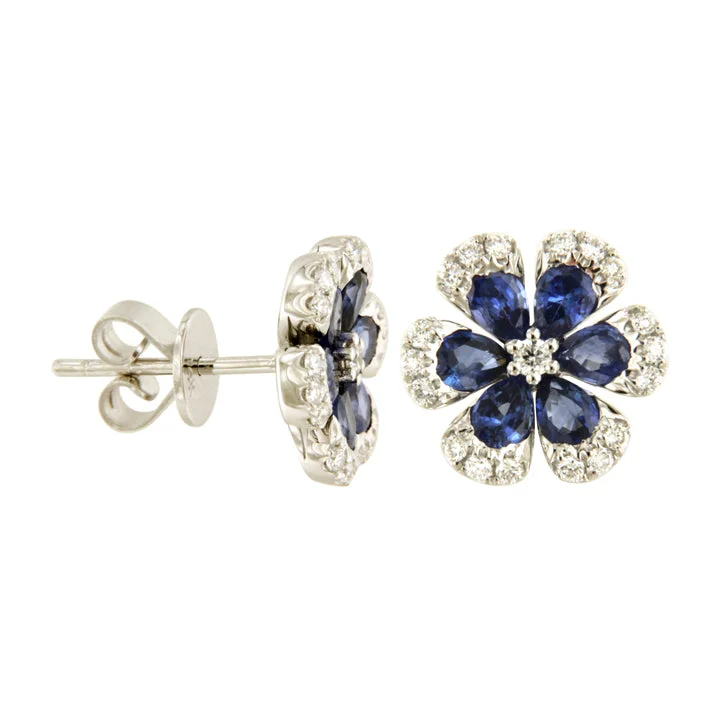 Shop Modern Jewelry Collections With Exclusive Discounts Sapphire and Diamond Flower Earrings Shop Modern Jewelry Collections With Exclusive Discounts Sapphire and Diamond Flower Earrings