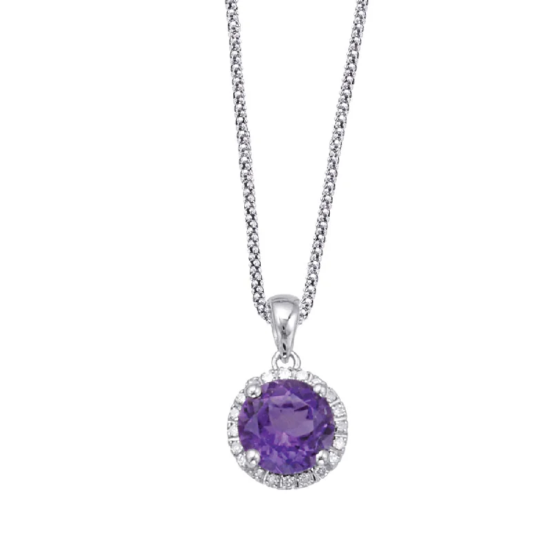 Timeless Elegance Now At Special Discounts Amethyst and Diamond Necklace