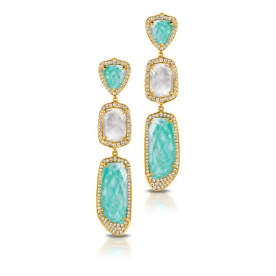 High-End Sparkle, Low-End Prices – Jewelry Sale Live Amazonite and Diamond Earrings