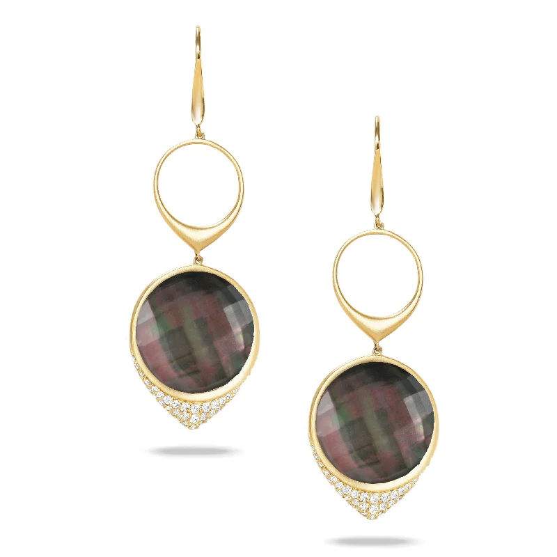 Limited-Time Offer On Elegant Jewelry Pieces Mother of Pearl and Diamond Earrings