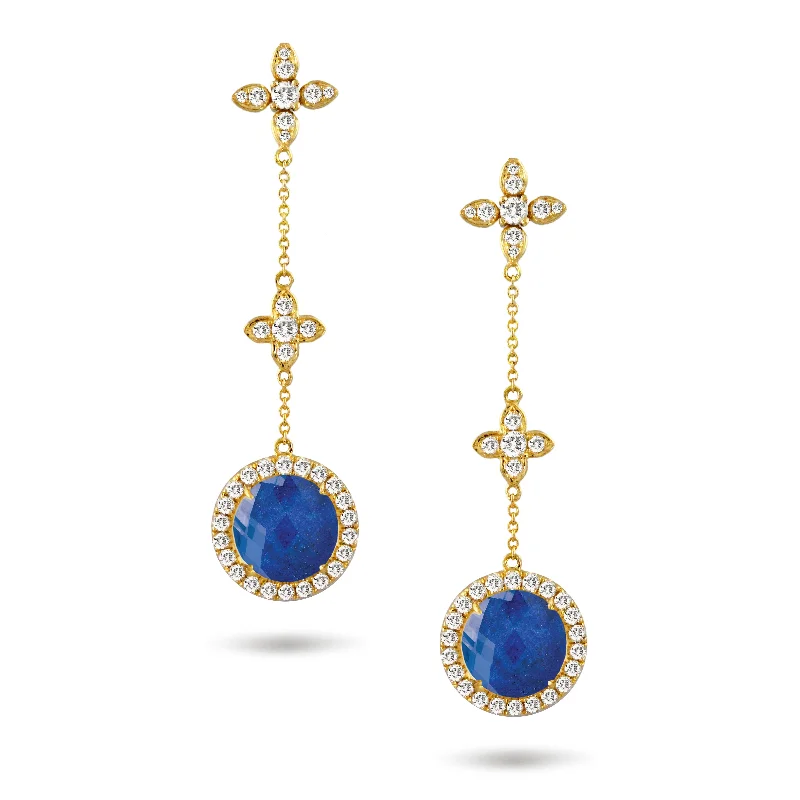 Timeless Elegance, Temporary Discounts – Act Fast Lapis and Diamond Earrings