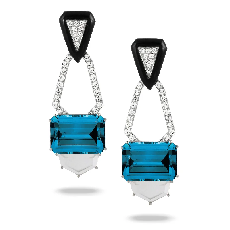 Breathtaking Jewelry At Limited-Time Savings London Blue Topaz and Diamond Earrings Breathtaking Jewelry At Limited-Time Savings London Blue Topaz and Diamond Earrings