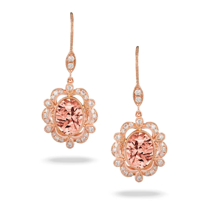 Discounted Luxury Jewelry – Shine Without The Splurge Morganite and Diamond Earrings Discounted Luxury Jewelry – Shine Without The Splurge Morganite and Diamond Earrings