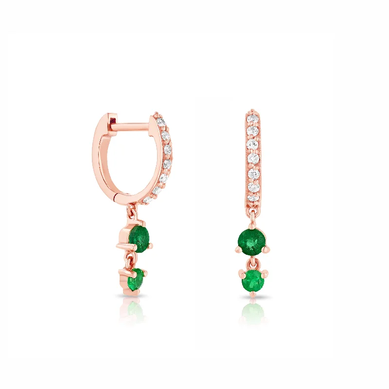 Make Your Outfit Shine With Discounted Jewelry Green Emerald Stardust Huggies