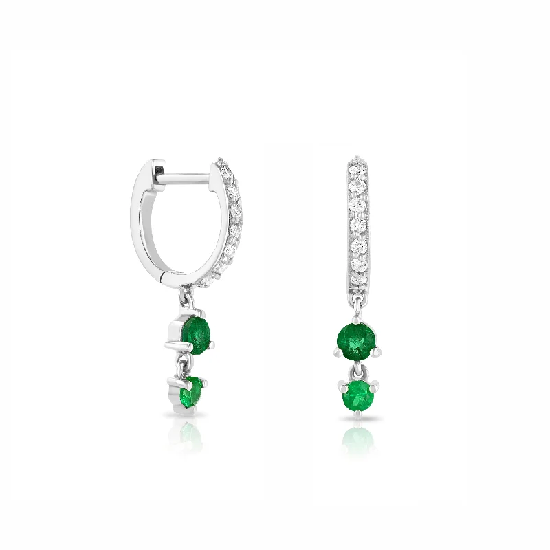 Exclusive Online Jewelry Sale – Don't Wait Green Emerald Stardust Huggies