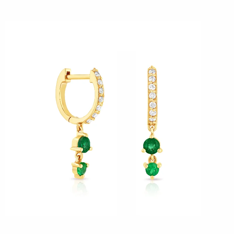 Sparkle On A Budget – Fine Jewelry For Less Green Emerald Stardust Huggies