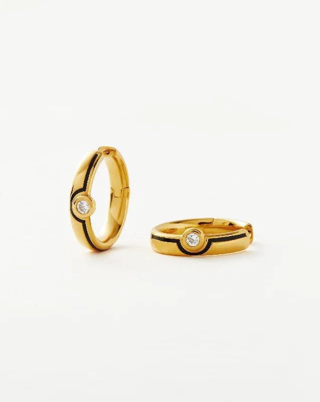 Timeless Jewelry At Special Discount Rates Enamel & Stone Byline Small Hoop Earrings | 18ct Gold Plated Vermeil/Cubic Zirconia Timeless Jewelry At Special Discount Rates Enamel & Stone Byline Small Hoop Earrings | 18ct Gold Plated Vermeil/Cubic Zirconia