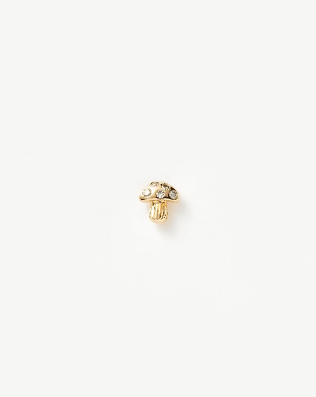 Discounted Jewelry For A Glamorous Look Fine Diamond Mushroom Single Stud Earring