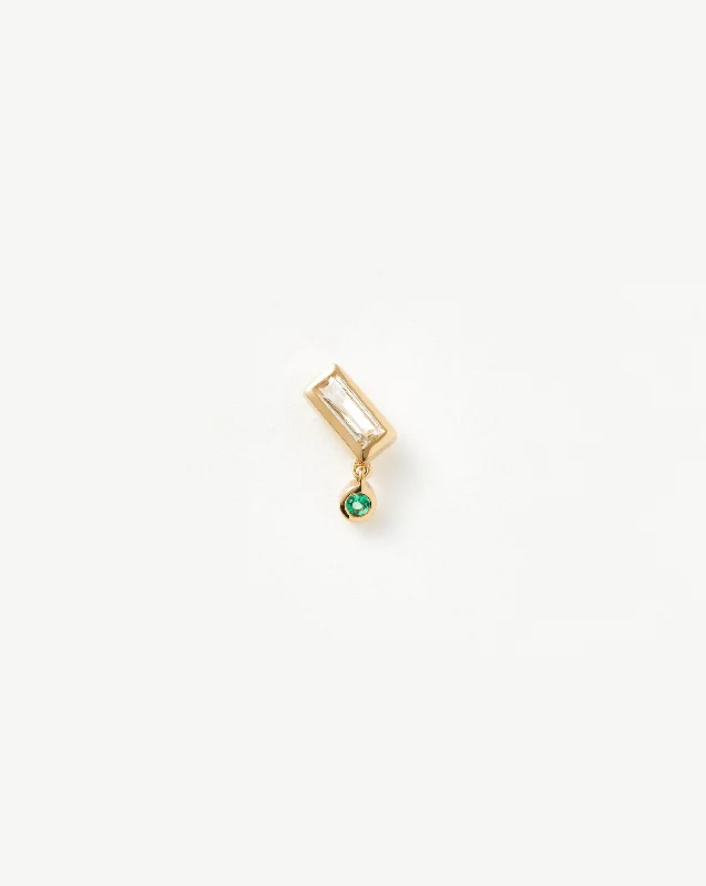 Modern Jewelry At Exclusive Discounts – Shop Today Fine Emerald Single Drop Stud Earring