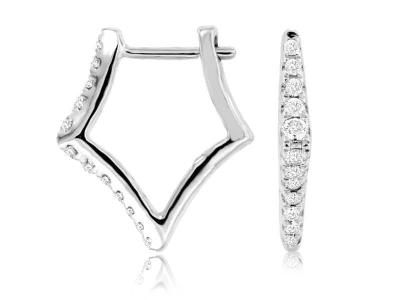 Limited-Time Offer On Elegant Jewelry Pieces Geometric Shaped Diamond Hoop Earrings