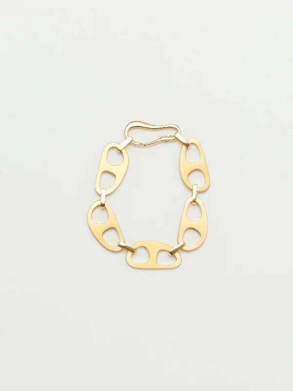 Premium Diamond Jewelry At Once-In-A-Lifetime Discounts Gold Brushed Tab Bracelet