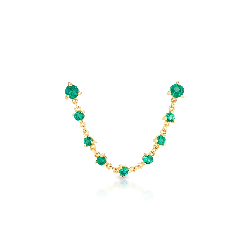 Fine Jewelry, Limited-Time Offers Available Green Emerald Sparkler Double Earring