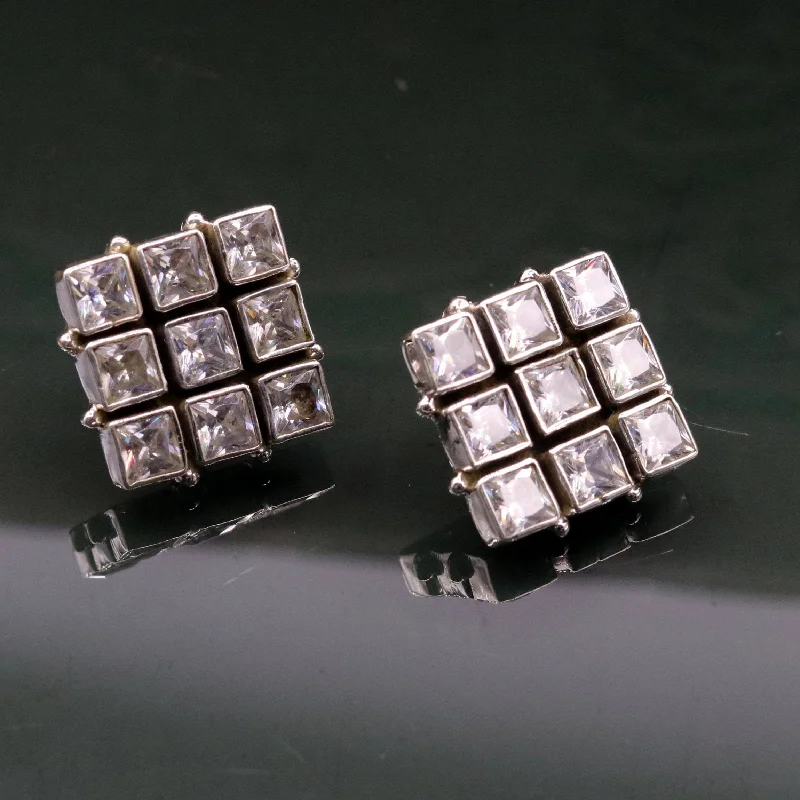 The Perfect Jewelry Piece At The Perfect Price Handmade 925 sterling silver fabulous cubic zircon stone stud earring with gorgeous pendant excellent gifting jewelry necklace earring s663