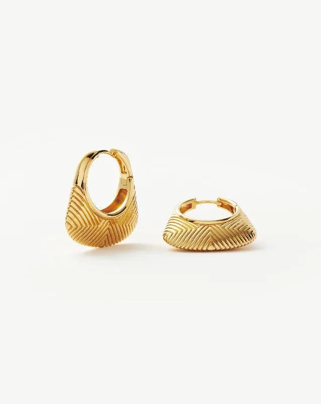 Exclusive Jewelry Sale – Shine For Less Hera Ridge Hoop Earrings