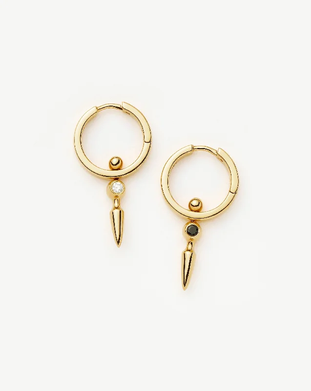 Personalized Jewelry At Special Discount Rates Kinetic Duality Spike Charm Hoop Earrings | 18ct Gold Vermeil Cubic Zirconia Personalized Jewelry At Special Discount Rates Kinetic Duality Spike Charm Hoop Earrings | 18ct Gold Vermeil Cubic Zirconia