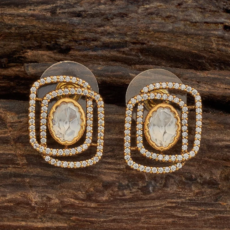 Delicate Crystal Jewelry For Sophisticated Charm Kundan Earring 173339