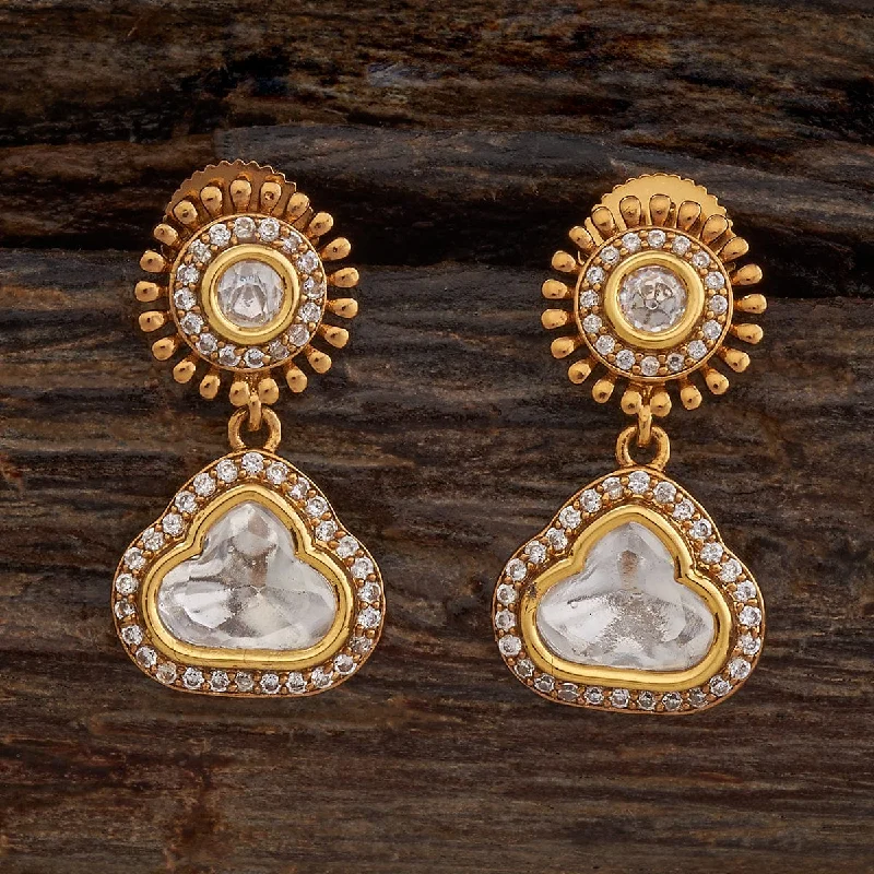 Trendy Minimalist Jewelry For Everyday Wear Kundan Earring 177796
