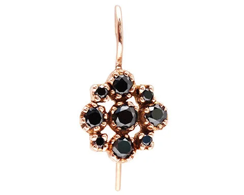 Discounted Jewelry For A Glamorous Look Marie Black Diamond & Rose Gold Cluster Earrings Discounted Jewelry For A Glamorous Look Marie Black Diamond & Rose Gold Cluster Earrings