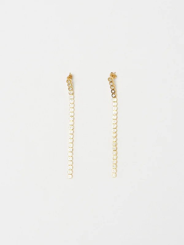 Modern Statement Jewelry For Bold Styling Mika Diamond Line Earrings