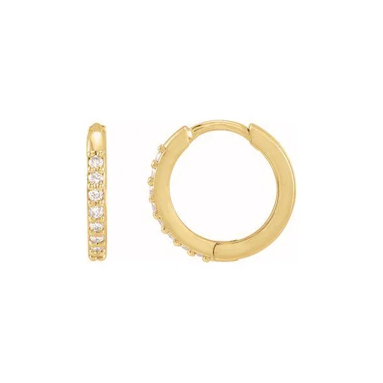 Best-Selling Jewelry Now Available At Special Deals Mini Gold Hoop With Pave Diamond