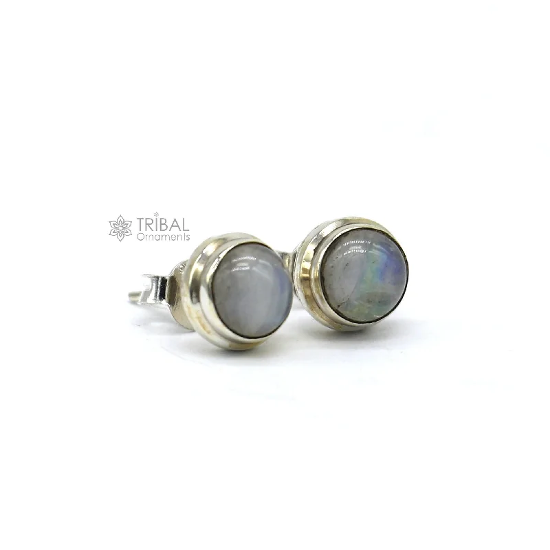 Affordable Luxury Jewelry For Every Occasion Moonstone 925 sterling silver handmade stud earring best unisex daily use jewelry s1277