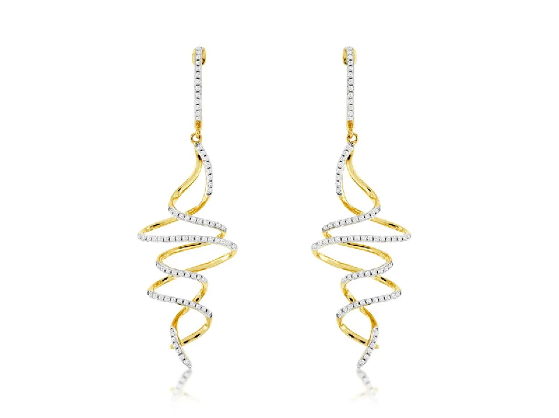 Exclusive Jewelry Sale – Limited-Time Discounts Multi Swirl Diamond and Yellow Gold Dangle Earrings Exclusive Jewelry Sale – Limited-Time Discounts Multi Swirl Diamond and Yellow Gold Dangle Earrings