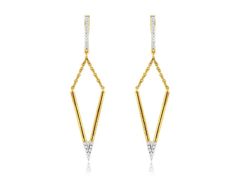 Upgrade Your Jewelry Collection For Less Open Geometric Design Diamond Dangle Earrings Upgrade Your Jewelry Collection For Less Open Geometric Design Diamond Dangle Earrings