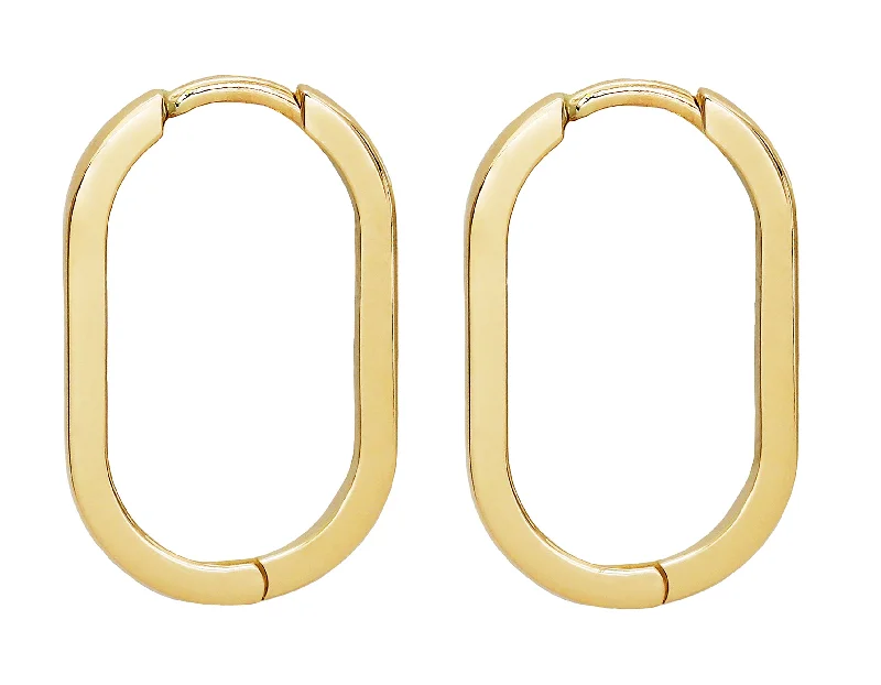 Breathtaking Jewelry At Limited-Time Savings Oval Gold Hoops