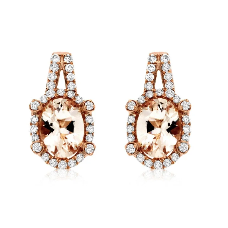 Don't Miss Out On Jaw-Dropping Jewelry Discounts Oval Morganite and Diamond Halo Drop Earrings Don't Miss Out On Jaw-Dropping Jewelry Discounts Oval Morganite and Diamond Halo Drop Earrings
