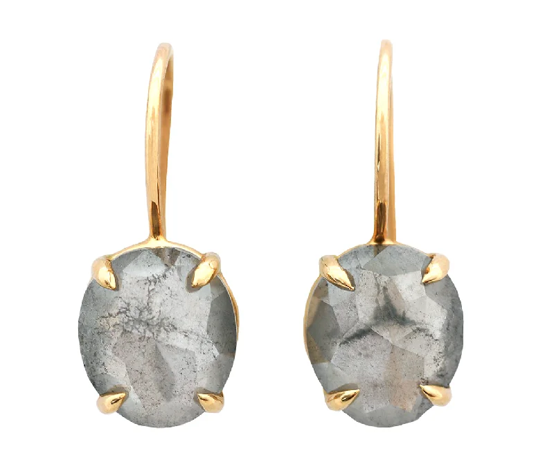 Elegant Necklaces And Bracelets At Limited-Time Offers Oval Rosecut Grey Diamond Earrings