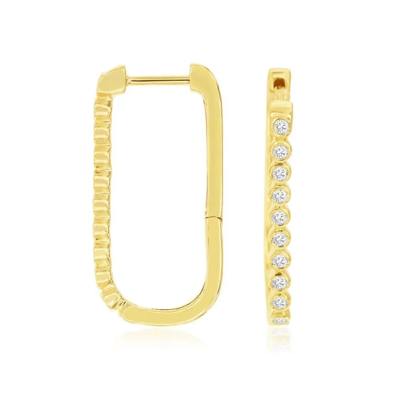 Special Deals On Handcrafted And Designer Jewelry Oval Shaped Diamond Hoop Earrings Special Deals On Handcrafted And Designer Jewelry Oval Shaped Diamond Hoop Earrings