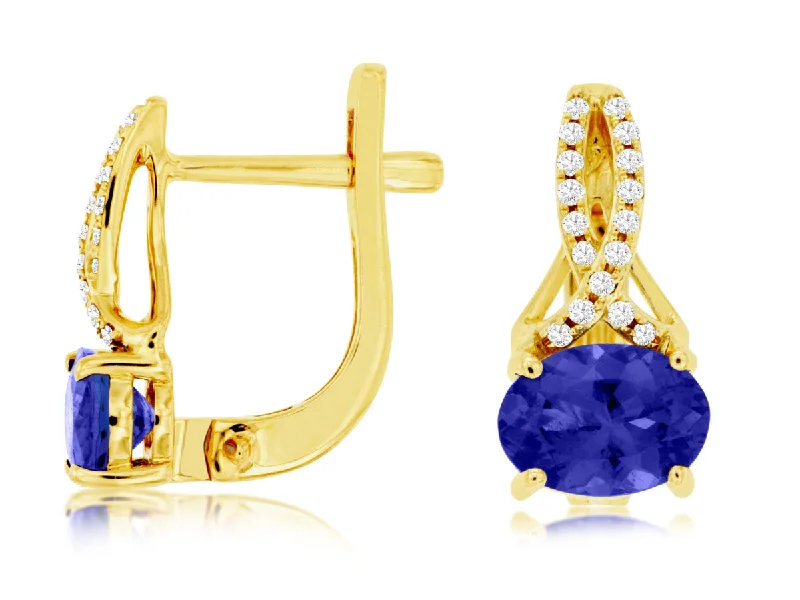 Premium Jewelry At Special Low Prices For A Limited Time Oval Tanzanite and Diamond Drop Earrings Premium Jewelry At Special Low Prices For A Limited Time Oval Tanzanite and Diamond Drop Earrings