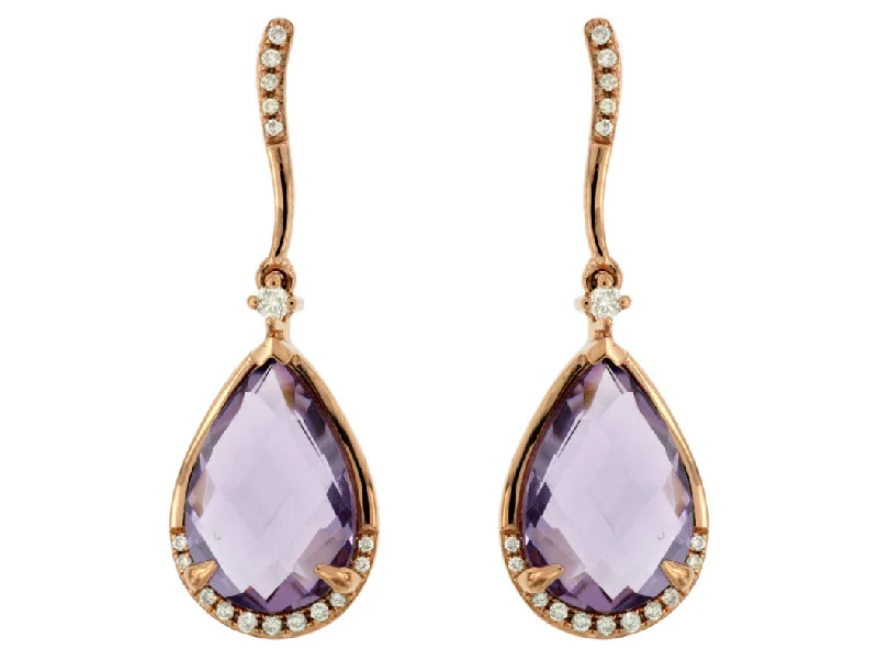 Holiday Jewelry Sale – Perfect Gifts At Great Prices Pear Shaped Amethyst and Diamond Dangle Earrings Holiday Jewelry Sale – Perfect Gifts At Great Prices Pear Shaped Amethyst and Diamond Dangle Earrings