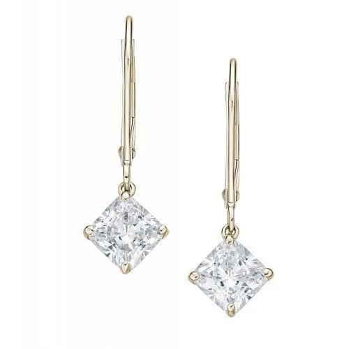 Once-A-Year Jewelry Sale – Grab Your Favorites Now Princess Cut drop earrings with 2 carats* of diamond simulants in 10 carat yellow gold Once-A-Year Jewelry Sale – Grab Your Favorites Now Princess Cut drop earrings with 2 carats* of diamond simulants in 10 carat yellow gold