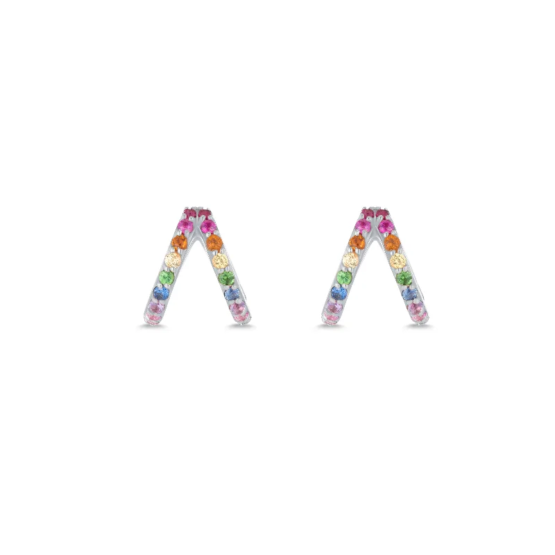 Luxury Jewelry Without The Luxury Price Tag Rainbow Split Huggies