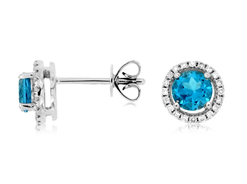 Exclusive Jewelry Offers – Shine For Less Round Blue Topaz and Diamond Halo Earrings Exclusive Jewelry Offers – Shine For Less Round Blue Topaz and Diamond Halo Earrings
