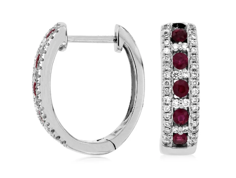 Buy More, Save More On Stunning Jewelry Pieces Ruby and Diamond Hoop Earrings