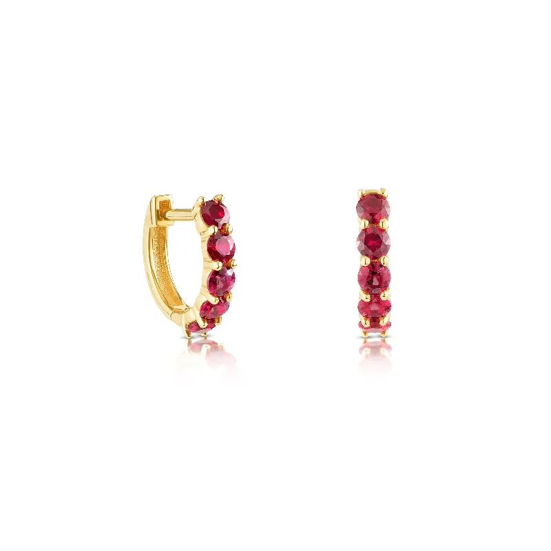 Huge Savings On Premium Jewelry Styles Ruby Sparkler Huggies
