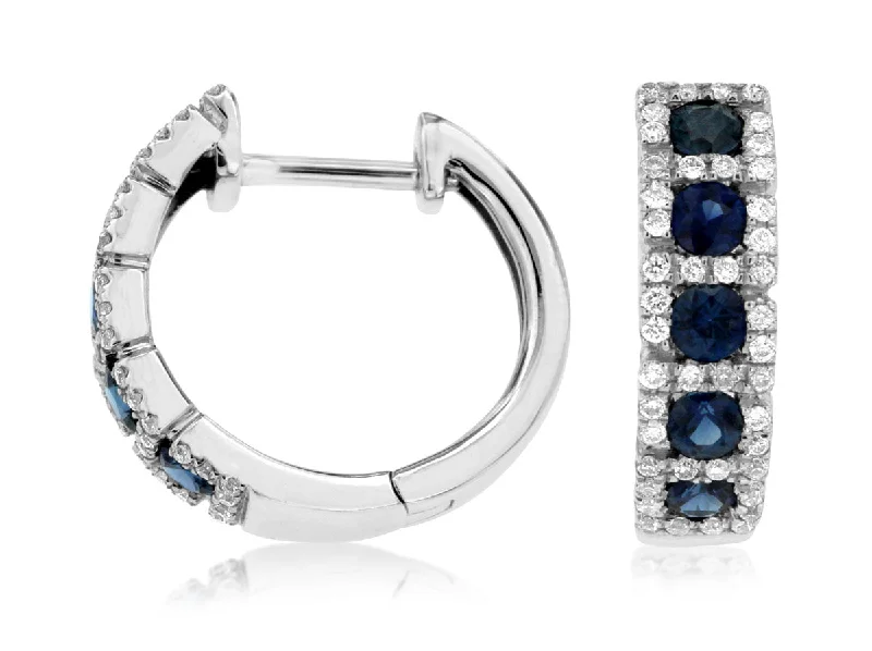 Handcrafted Jewelry Sale – Unique Designs At Low Prices Sapphire and Diamond Hoop Earrings Handcrafted Jewelry Sale – Unique Designs At Low Prices Sapphire and Diamond Hoop Earrings