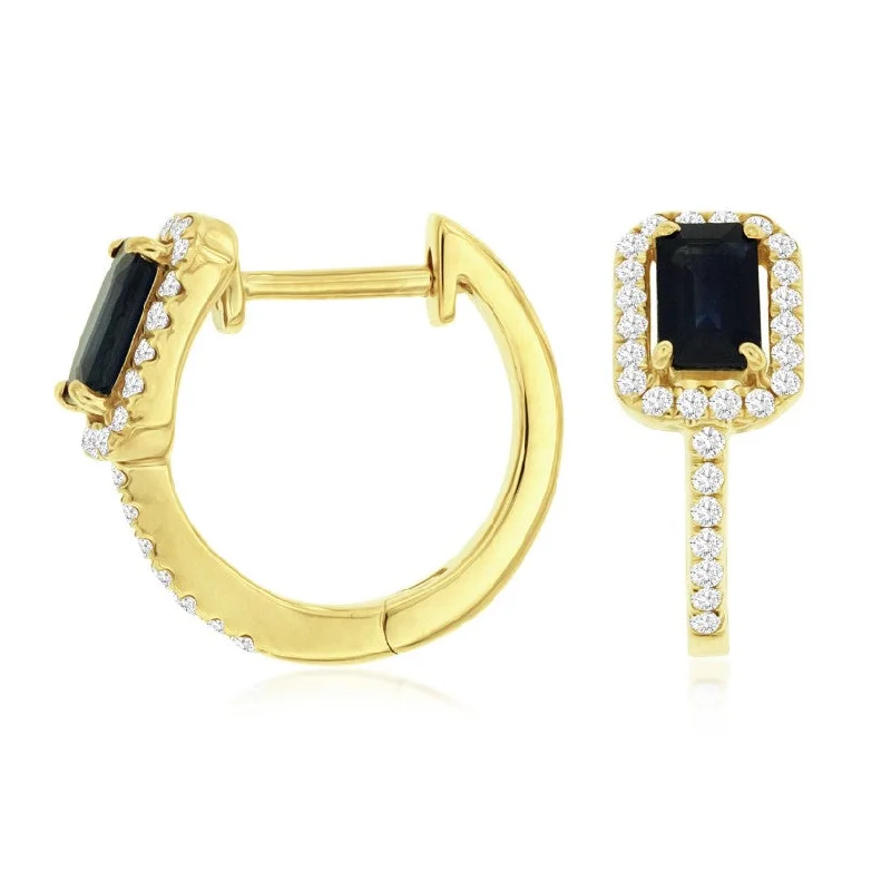 Flash Sale On Elegant Jewelry – Don't Miss Out Sapphire and Diamond Huggie Earrings Flash Sale On Elegant Jewelry – Don't Miss Out Sapphire and Diamond Huggie Earrings