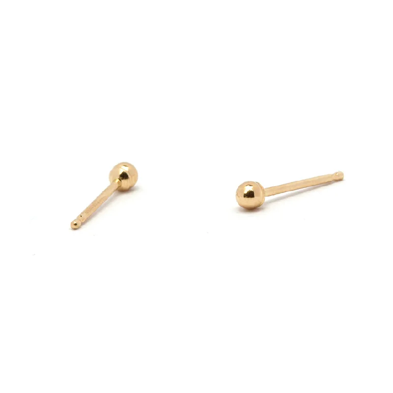 Romantic Heart-Shaped Jewelry For Special Gifts Tiny Gold Ball Stud Earring