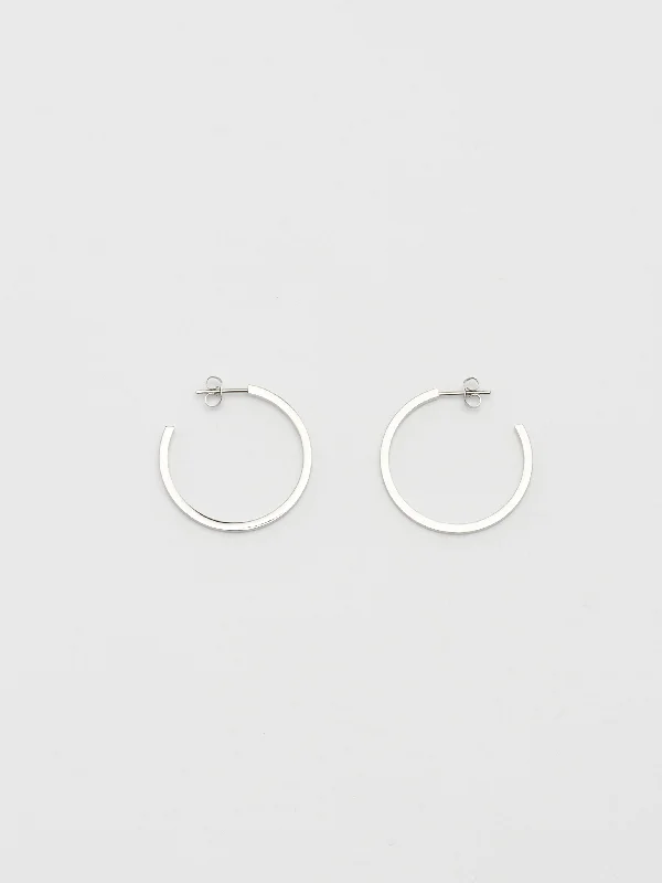 Affordable Gold-Plated Jewelry For Modern Fashion Simple Silver Hoops