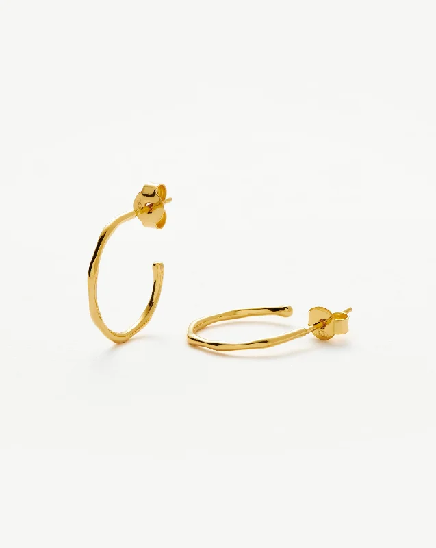 Best Jewelry Sale Prices – Limited-Time Offer Small Molten Hoop Earrings