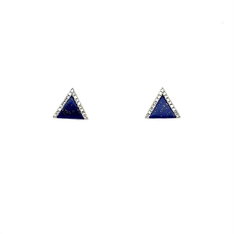 Jewelry Flash Sale – Stylish Designs At Unbeatable Rates Triangle Lapis and Diamond Accented Earrings Jewelry Flash Sale – Stylish Designs At Unbeatable Rates Triangle Lapis and Diamond Accented Earrings