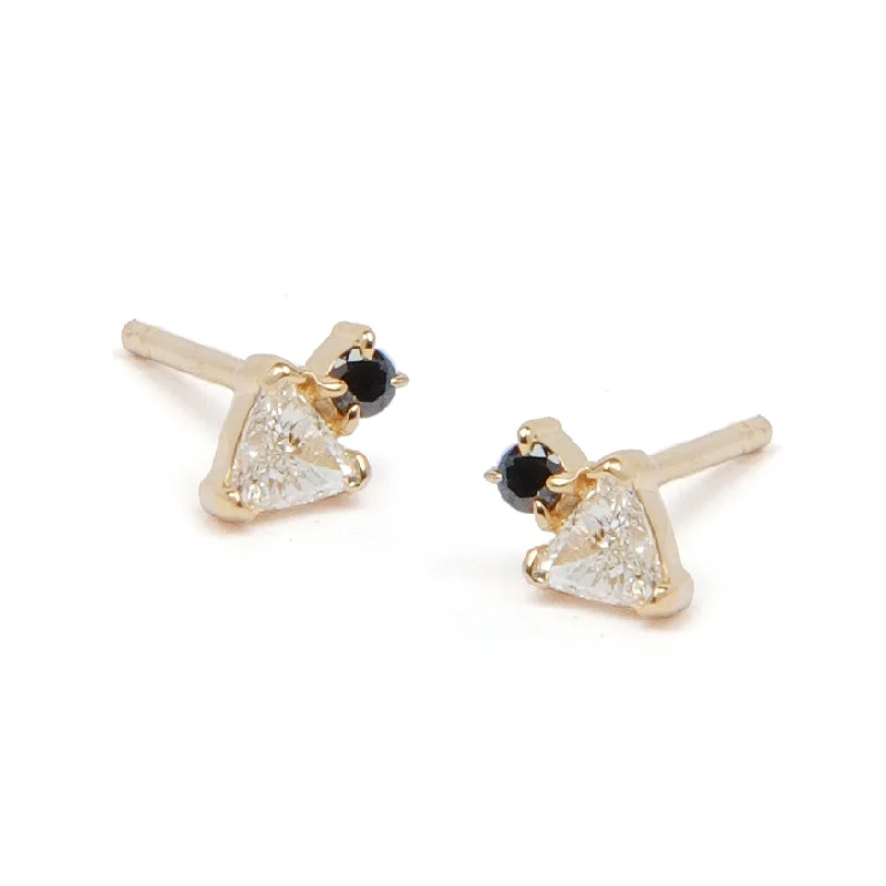 Bohemian-Inspired Jewelry For Free-Spirited Fashion Trillion Diamond Stud Earring