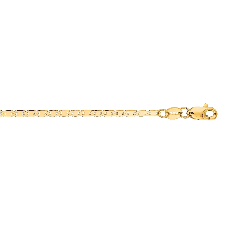 Bestselling Jewelry At Special Promotional Rates 10K Gold 1.7mm Mariner Chain