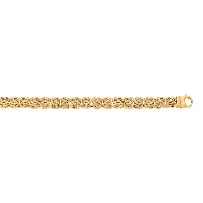 Luxury Handcrafted Jewelry For Elegant Looks 10K Gold Byzantine Bracelet