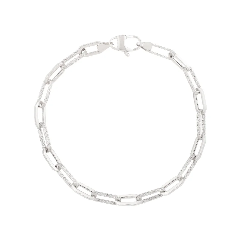 Premium Jewelry At Special Low Prices For A Limited Time 14K 4mm Diamant?© Paperclip Bracelet