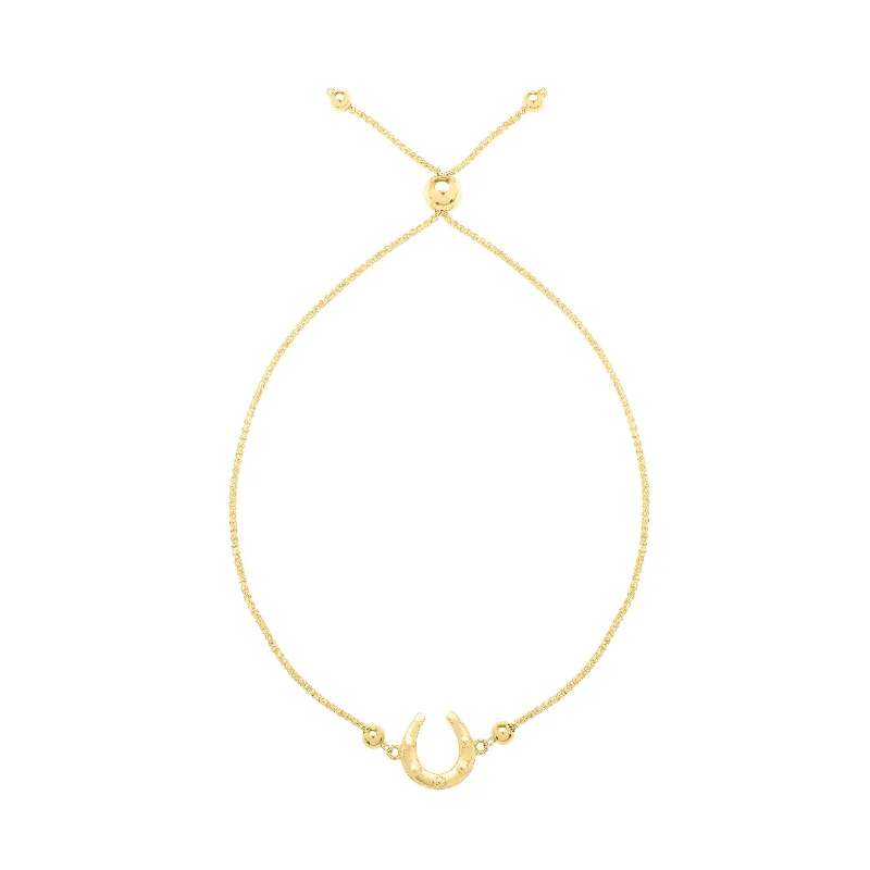 Limited-Time Jewelry Sale – Elegant Styles At Less 14K Adjustable Horseshoe Bolo Bracelet Limited-Time Jewelry Sale – Elegant Styles At Less 14K Adjustable Horseshoe Bolo Bracelet