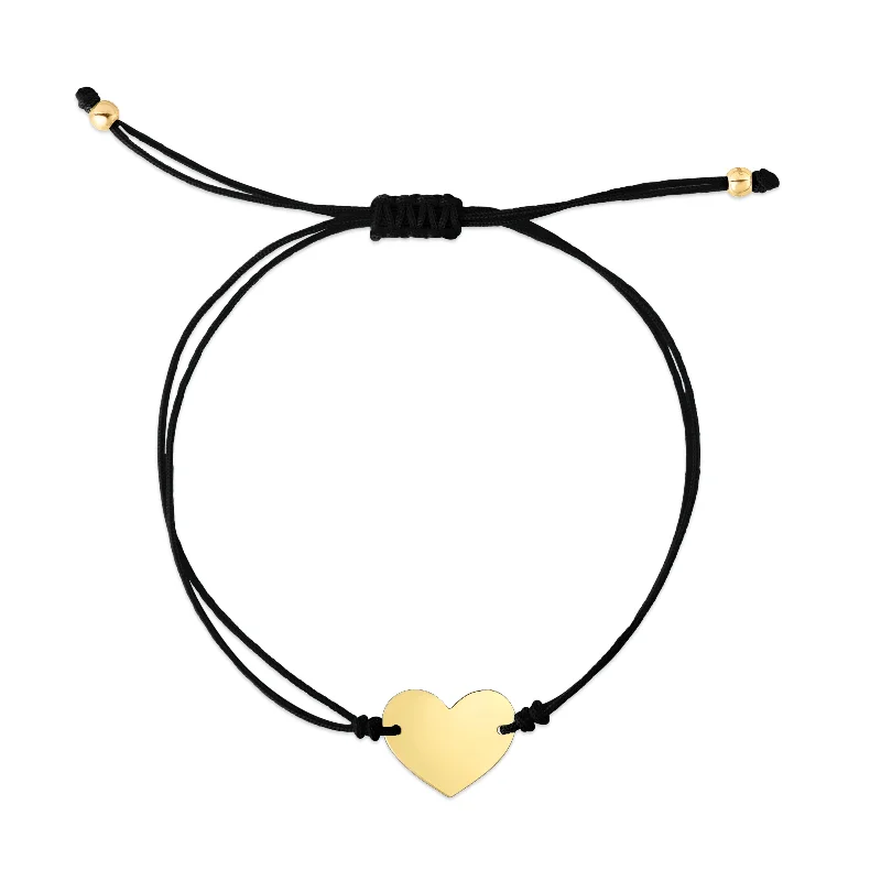 Best Jewelry Sale Prices – Limited-Time Offer 14K Black Cord Heart Adjustable Bracelet Best Jewelry Sale Prices – Limited-Time Offer 14K Black Cord Heart Adjustable Bracelet